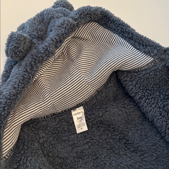 NWT Carter’s Sherpa Long-Sleeve Hooded Jumpsuit - Picture 6 of 7